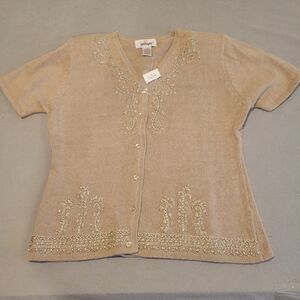 Worthington Women Vintage Knit Blouse Size Large